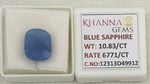 Load image into Gallery viewer, 10.83/CT Natural Blue Sapphire with Govt Lab Certificate-12313D49912