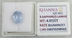 Load image into Gallery viewer, 4.97/CT Natural Blue Sapphire with Govt Lab Certificate-16625S208563