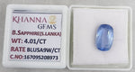 Load image into Gallery viewer, 4.01/CT Natural Blue Sapphire with Govt Lab Certificate-16709S208973