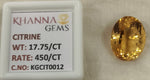 Load image into Gallery viewer, 17.75/Carat Natural Triangular Citrine Stone-450