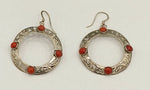 Load image into Gallery viewer, 7.20/GM CORAL SILVER EAR RINGS (525.00)