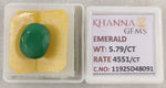 Load image into Gallery viewer, 5.79/CT Natural Panna Stone with Govt. Lab Certificate-11925D48091