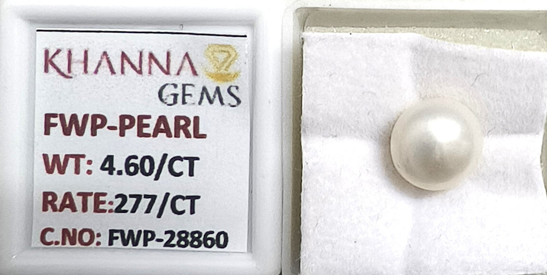 4.60/CT Natural Fresh Water Pearl With Lab Certificate