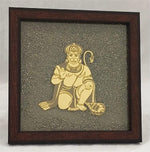 Load image into Gallery viewer, HANUMAN JI ON GOLDEN PYRITE PLATE