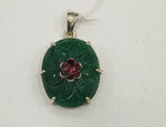 Load image into Gallery viewer, 14.51/GM INDIAN JADE SILVER PENDANT (2750.00)