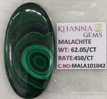 Load image into Gallery viewer, 62.05/CT Natural Malachite Gemstone of Premium Quality-MALA101042