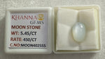 Load image into Gallery viewer, 5.45/CT Moon Stone with Govt. Lab Certificate (450)