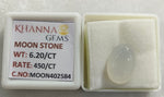Load image into Gallery viewer, 6.2/CT Moon Stone with Govt. Lab Certificate (450)