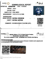 Load image into Gallery viewer, 1.86/CT Natural Blue Sapphire with Govt Lab Certificate (45510)