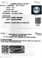 Load image into Gallery viewer, 1.39/CT Natural Blue Sapphire with Govt Lab Certificate (12210)