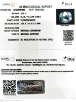 Load image into Gallery viewer, 4.00/CT Natural Blue Sapphire with Govt Lab Certificate (12210)