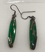Load image into Gallery viewer, 9.50/GM ONYX RAJWARA SILVER EAR RINGS (525)