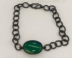 Load image into Gallery viewer, 23.10/GM ONYX SILVER BRACELET (525)