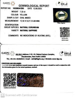 Load image into Gallery viewer, 7.33/CT Natural Yellow Sapphire With Govt Lab Certificate (12210)