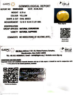 Load image into Gallery viewer, 8.79/CT Natural Yellow Sapphire With Govt Lab Certificate (1221)