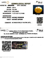 Load image into Gallery viewer, 5.63/CT Natural Yellow Sapphire With Govt Lab Certificate (1221)
