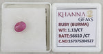 Load image into Gallery viewer, 1.13/CT Natural Old Burma Ruby with IIGJ Govt. Lab Certificate-15737S204527