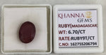 Load image into Gallery viewer, 6.7/CT Natural Ruby Stone with Govt. Lab Certificate-16275S206794