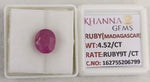 Load image into Gallery viewer, 4.52/CT Natural Ruby Stone with Govt. Lab Certificate-16275S206799