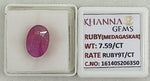 Load image into Gallery viewer, 7.59/CT Natural Ruby Stone with Govt. Lab Certificate-16140S206350