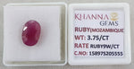 Load image into Gallery viewer, 3.75/CT Natural Ruby Stone with Govt. Lab Certificate-15897S205555