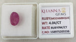 Load image into Gallery viewer, 4.04/CT Natural Ruby Stone with Govt. Lab Certificate-15897S205556