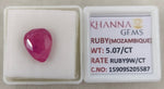 Load image into Gallery viewer, 5.07/CT Natural Ruby Stone with Govt. Lab Certificate-15909S205587