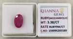 Load image into Gallery viewer, 3.38/CT Natural Ruby Stone with Govt. Lab Certificate-15909S205589