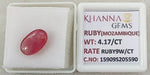 Load image into Gallery viewer, 4.17/CT Natural Ruby Stone with Govt. Lab Certificate-15909S205590