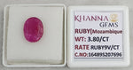 Load image into Gallery viewer, 3.8/CT Natural Ruby Stone with Govt. Lab Certificate-16489S207696