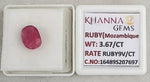 Load image into Gallery viewer, 3.67/CT Natural Ruby Stone with Govt. Lab Certificate-16489S207697