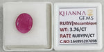 Load image into Gallery viewer, 3.76/CT Natural Ruby Stone with Govt. Lab Certificate-16489S207698