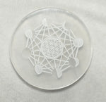 Load image into Gallery viewer, SELENITE CHARGING PLATE  MOON PHASE