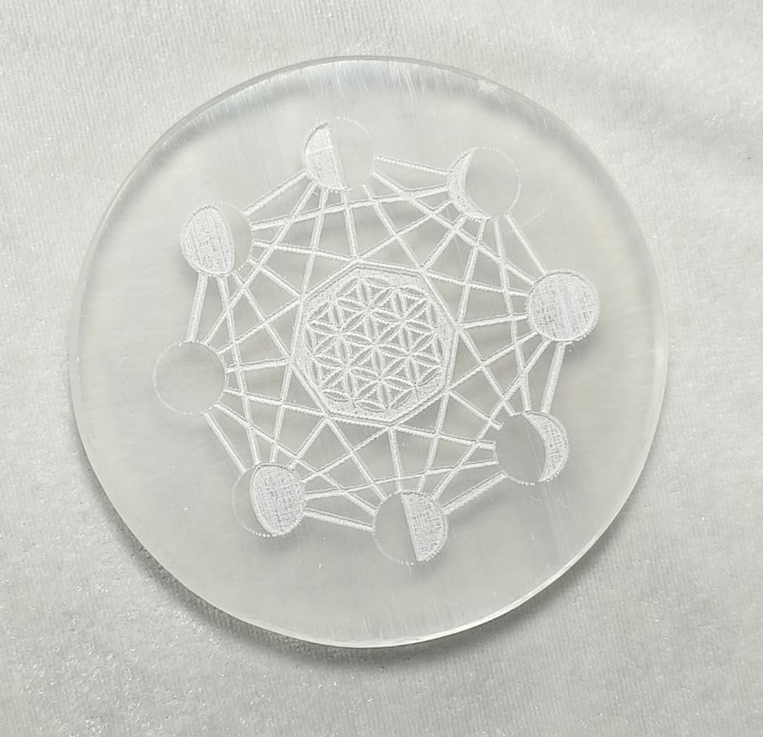 SELENITE CHARGING PLATE  MOON PHASE