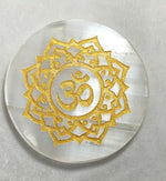 Load image into Gallery viewer, SELENITE CHARGING ROUND PLATE  OM 10