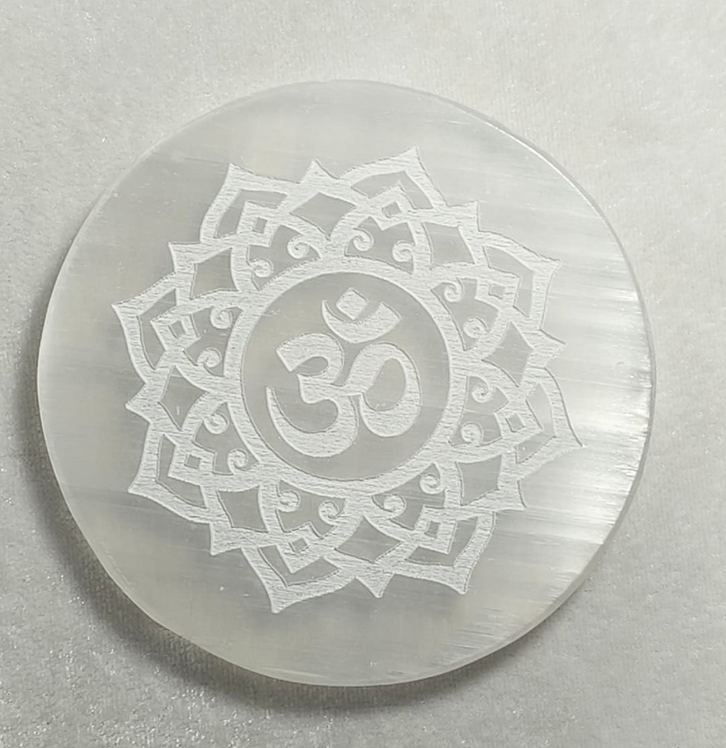 SELENITE CHARGING ROUND PLATE  OM 13