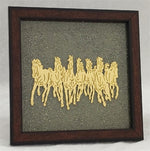 Load image into Gallery viewer, SEVEN HORSES YANTRA FRAME  WITH PYRITE