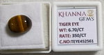 Load image into Gallery viewer, 6.70/CT Tiger Eye with Govt. Lab Certificate-452561