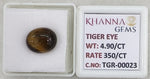 Load image into Gallery viewer, 4.9/CT Tiger Eye with Govt. Lab Certificate-TGR00023
