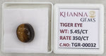 Load image into Gallery viewer, 5.45/CT Tiger Eye with Govt. Lab Certificate-TGR00032