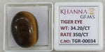 Load image into Gallery viewer, 34.2/CT Tiger Eye with Govt. Lab Certificate-TGR00034