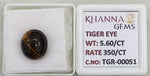 Load image into Gallery viewer, 5.6/CT Tiger Eye with Govt. Lab Certificate-TGR00051