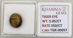 Load image into Gallery viewer, 5.05/CT Tiger Eye with Govt. Lab Certificate-TGR00057