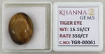 Load image into Gallery viewer, 15.15/CT Tiger Eye with Govt. Lab Certificate-TGR00061