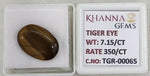 Load image into Gallery viewer, 7.15/CT Tiger Eye with Govt. Lab Certificate-TGR00065