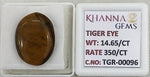 Load image into Gallery viewer, 14.65/CT Tiger Eye with Govt. Lab Certificate-TGR00096
