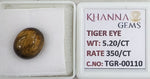 Load image into Gallery viewer, 5.2/CT Tiger Eye with Govt. Lab Certificate-TGR00110