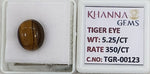 Load image into Gallery viewer, 5.25/CT Tiger Eye with Govt. Lab Certificate-TGR00123
