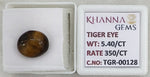 Load image into Gallery viewer, 5.4/CT Tiger Eye with Govt. Lab Certificate-TGR00128