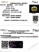 Load image into Gallery viewer, 5.82/CT Natural Yellow Sapphire With Govt Lab Certificate